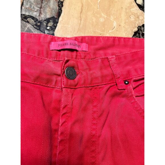Pierre Balmain Red Jeans Waist 36" Size 36-50 - Picture 2 of 11